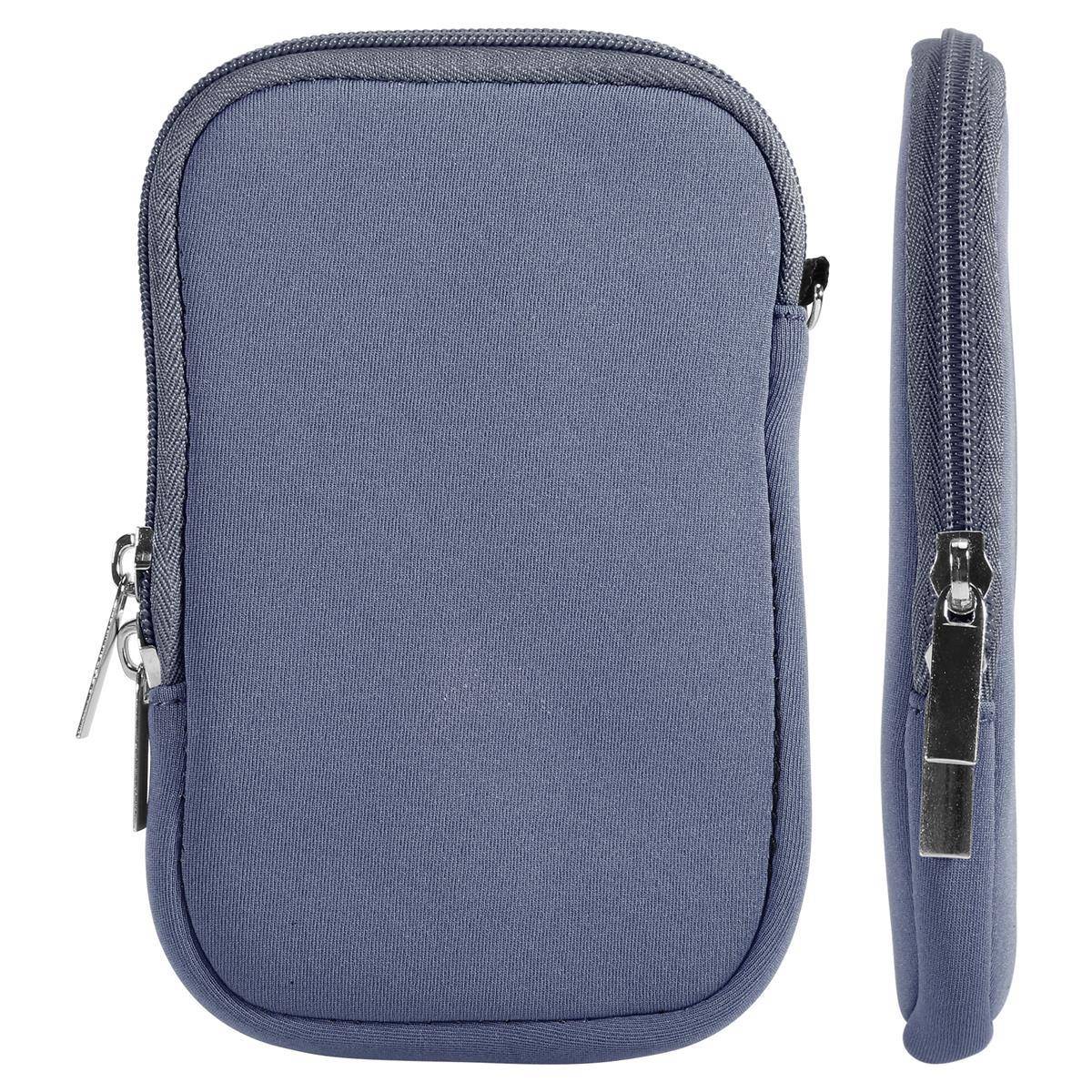 Cadorabo Universal Neopren Handy Hülle für Smarthones bis Universal Neopren 5.5 in Grau Schutzhülle Neopren mit