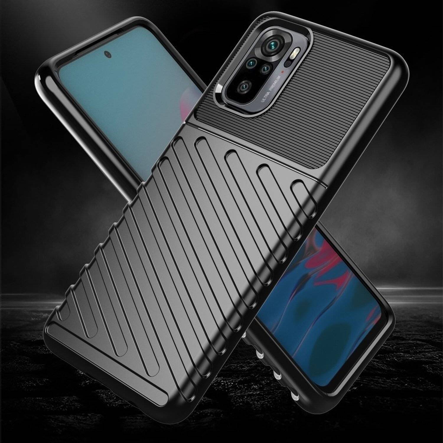 Hybrid Armor Etui SchutzHülle "Thunder" Case Bumper Cover Handyhülle Matt Hülle Robust für Samsung Galaxy A13 5G