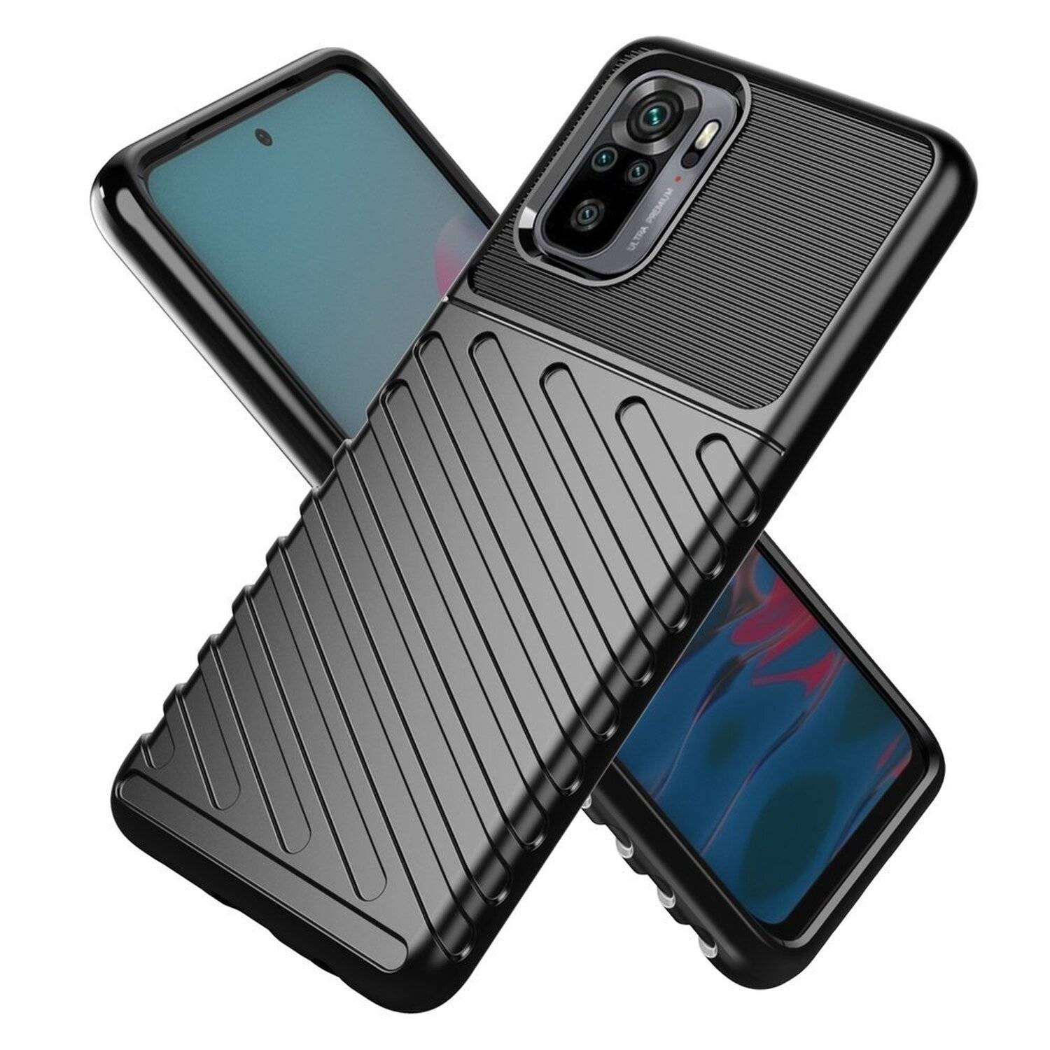 Hybrid Armor Etui SchutzHülle "Thunder" Case Bumper Cover Handyhülle Matt Hülle Robust für Samsung Galaxy A13 5G