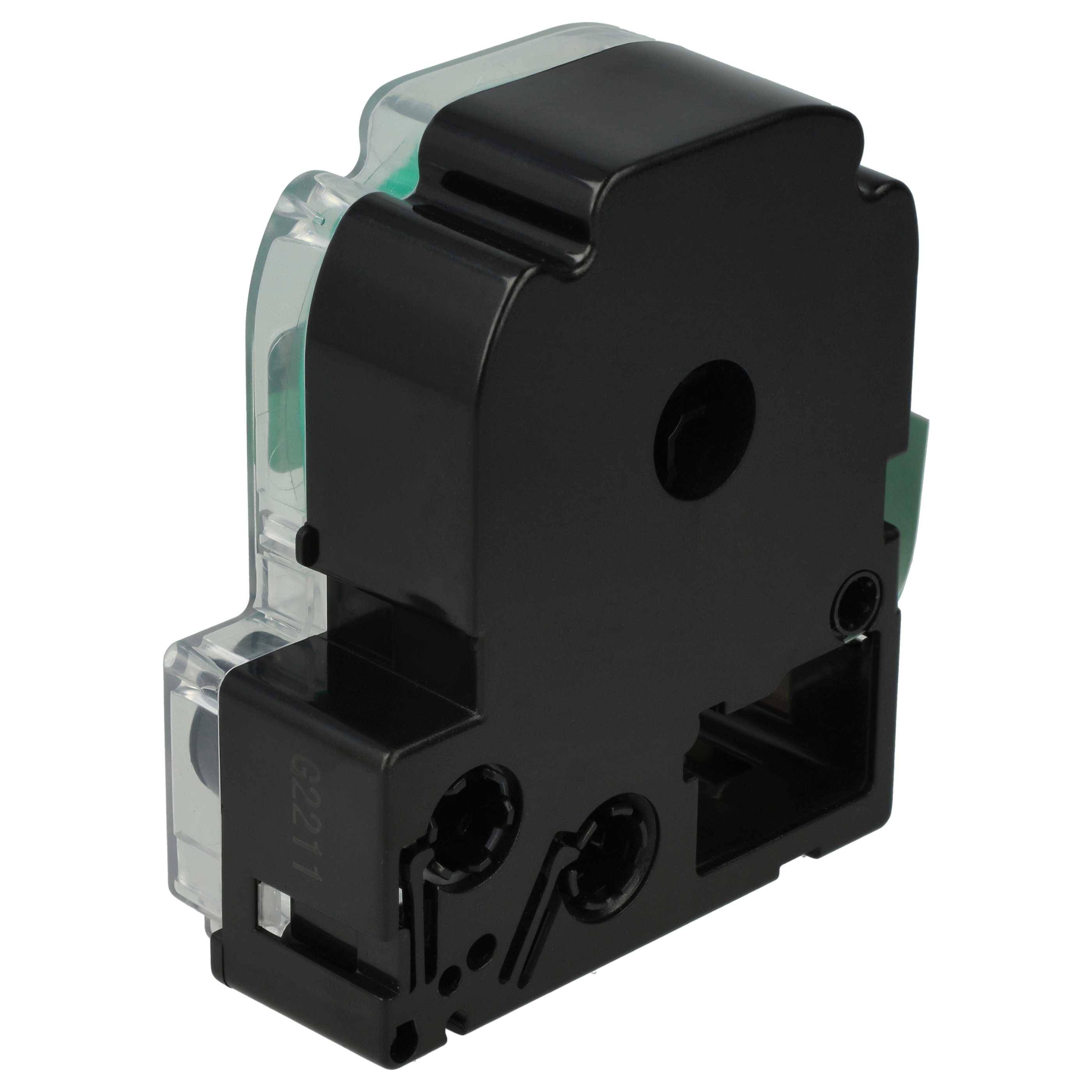 vhbw Schriftband-Kassette Ersatz für Epson LC-6GBP für Etiketten-Drucker 8m x 24mm Schwarz auf Grün