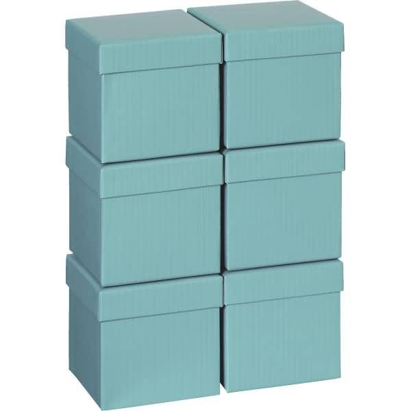 Geschenkbox 10x10x10cm Cube One Colour türkis