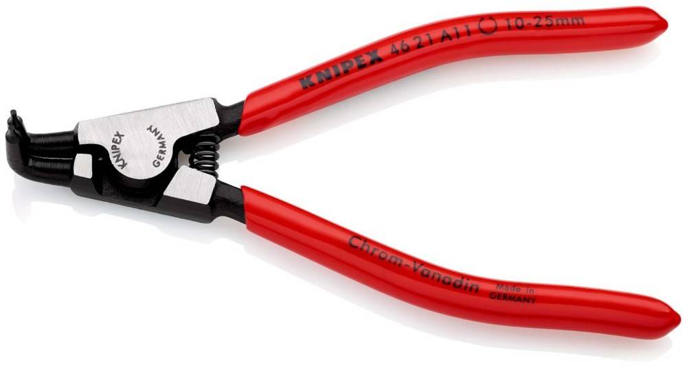 Rot gestielt Knipex Endzange oder Kneifzange auf weißem Hintergrund dargestellt.