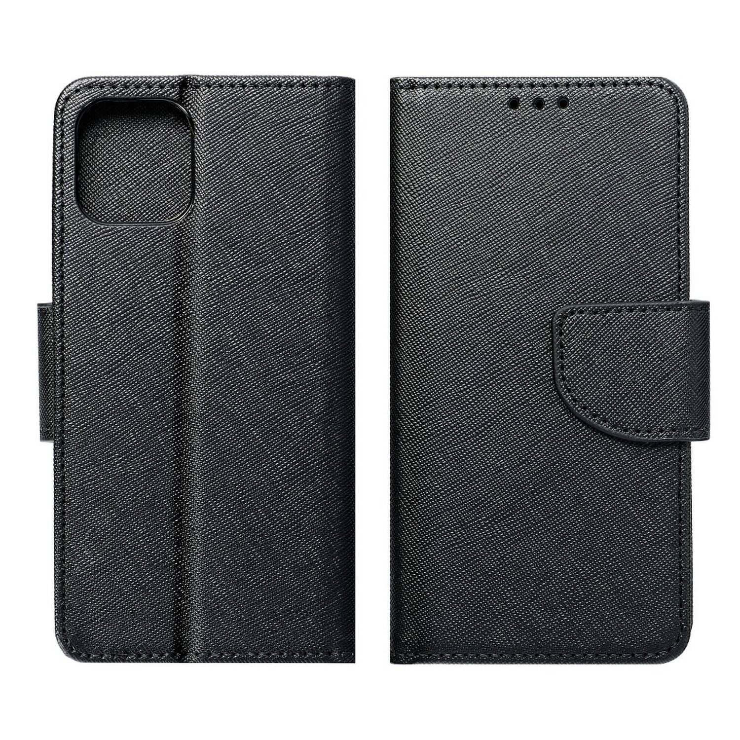 Buch Tasche "Fancy" für XIAOMI REDMI 10 Handy Hülle Etui Brieftasche Schutzhülle mit Standfunktion, Kartenfach Schwarz