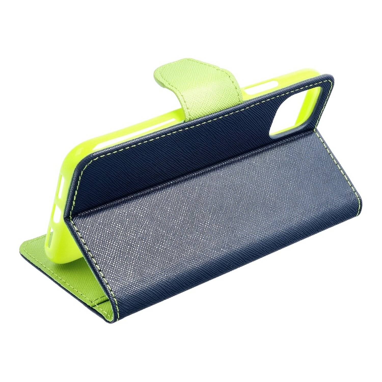 Buch Tasche "Fancy" für XIAOMI REDMI 10 Handy Hülle Etui Brieftasche Schutzhülle mit Standfunktion, Kartenfach Blau-Grün