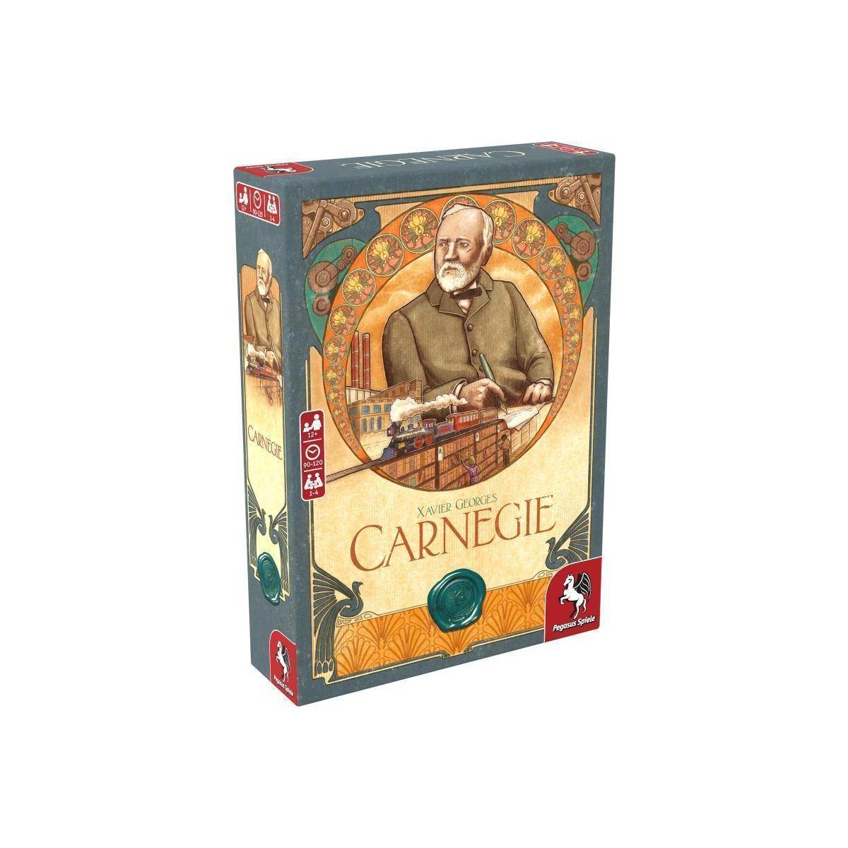 57007G - Carnegie - Brettspiel, für 1 bis 4 Spieler ab 12 Jahren (DE/EN-Ausgabe)
