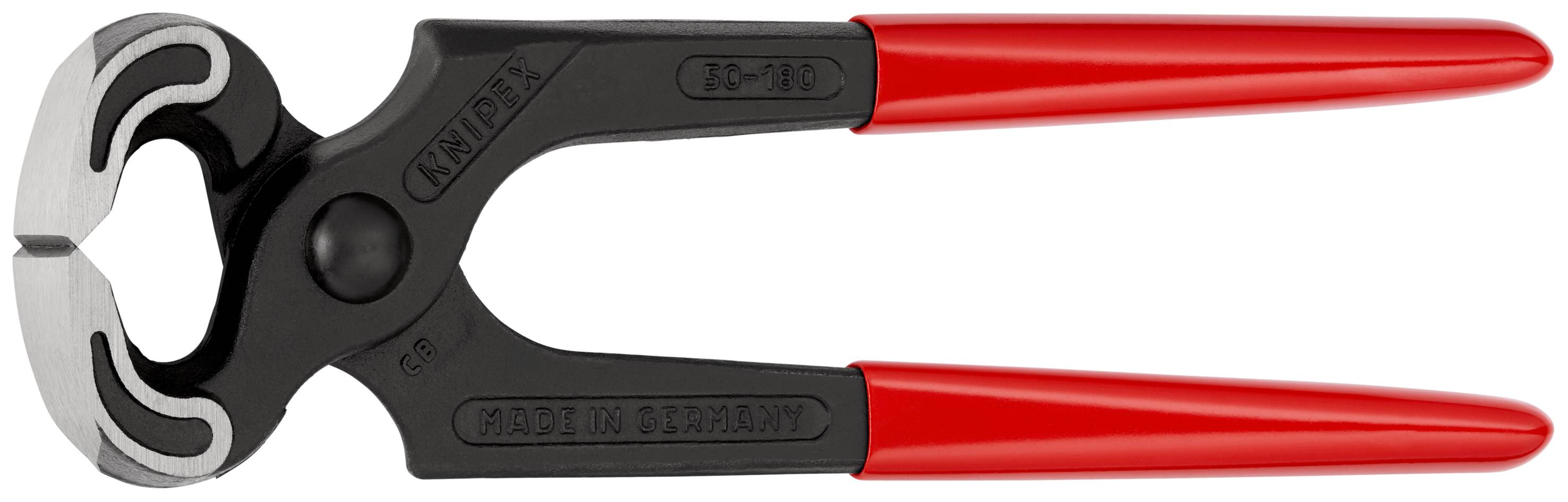 KNIPEX 50 01 180 SB Kneifzange mit Kunststoff überzogen schwarz atramentiert 180 mm