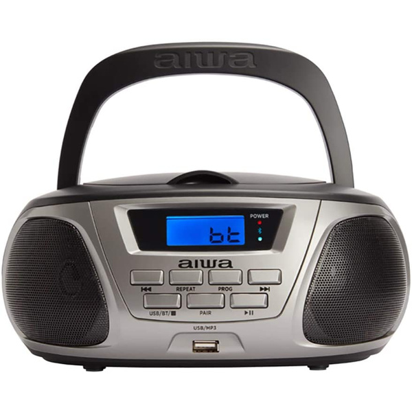 Aiwa BBTU-300BK CD-Radio Anthrazit-Schwarz USB Bluetooth AUX-IN-Eingang