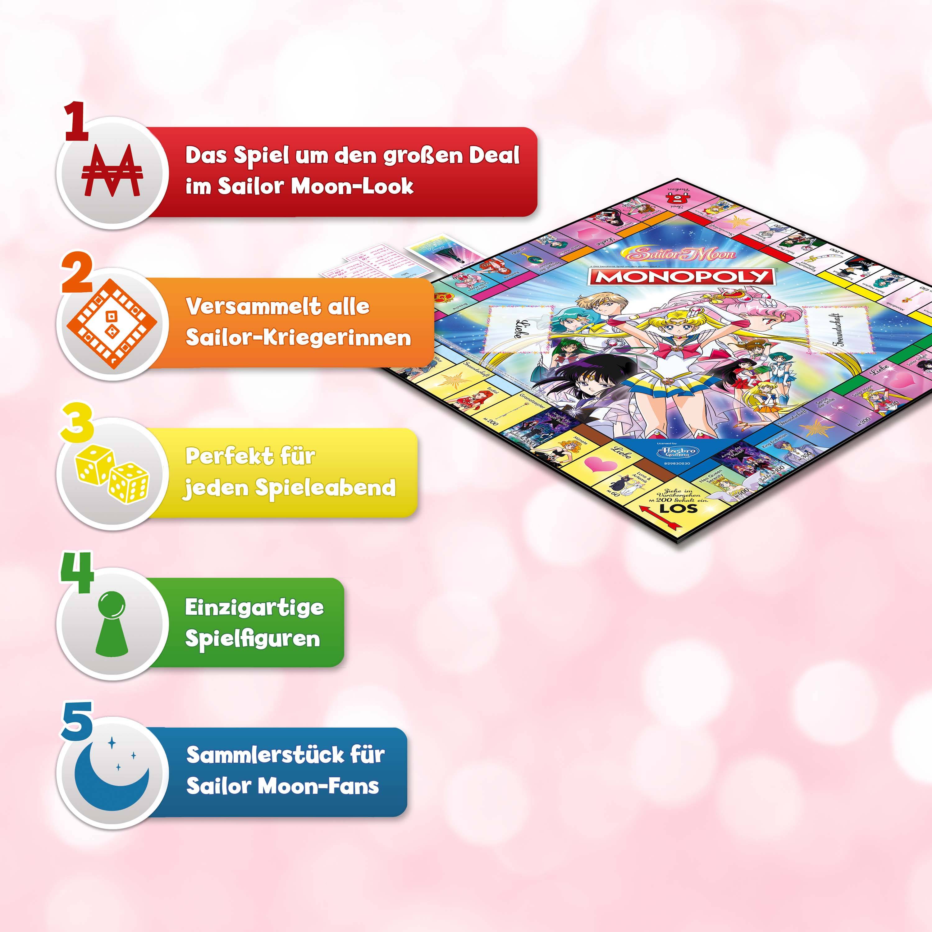 Monopoly Sailor Moon Edition Spiel Gesellschaftsspiel Brettspiel