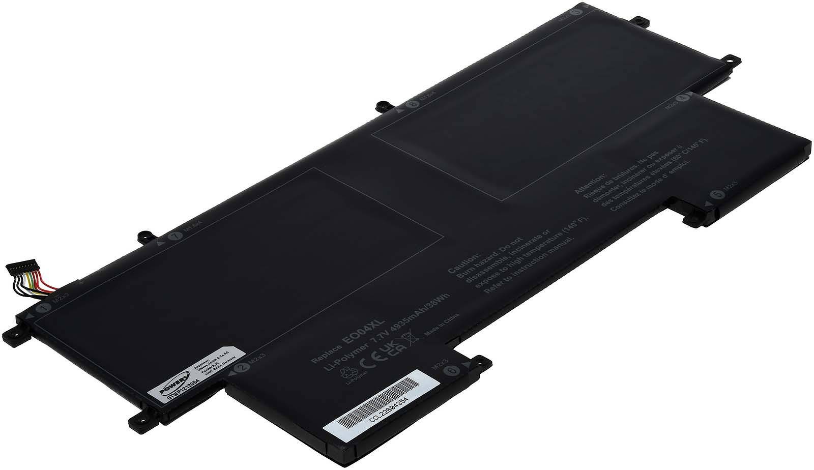 Powery Akku passend für HP EliteBook Folio G1, Typ HSTNN-IB71 (Stecker-Typ beachten), 7,7V, Li-Polymer