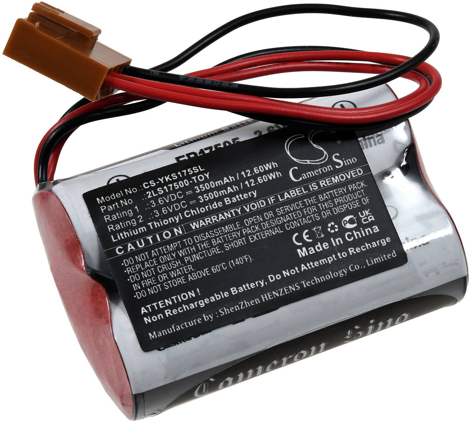 Powery SPS-Lithiumbatterie für Yaskawa K-24 ER17/50 / 2LS17500-TOY, 3,6V, Lithium-Thionylchlorid