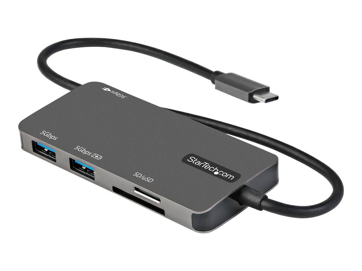 StarTech.com USB-C Multiport Adapter - USB-C auf 4K-HDMI, 100W PD Pass-Through, SD-/MicroSD-Steckplatz - USB-C-Mini-Doc