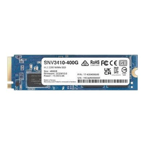 Synology SNV3410 - SSD - 400 GB - intern - M.2 2280 - PCIe 3.0 x4 (NVMe) Synology SNV3410 - SSD - 400 GB - intern - M.2 2280 - PCIe 3.0 x4 (NVMe)