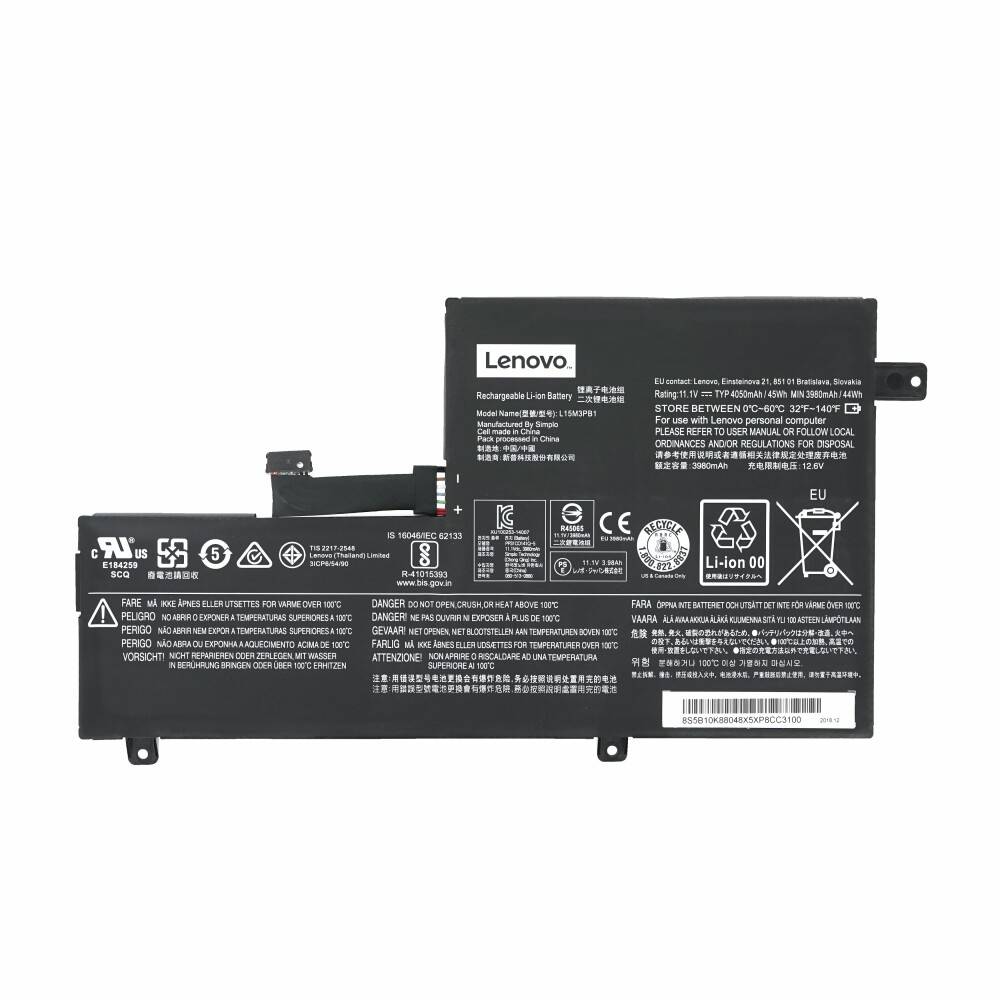Original Lenovo Akku 3 Zellen Li-Ion 45W 5B10K88048 Batterie Ersatzakku