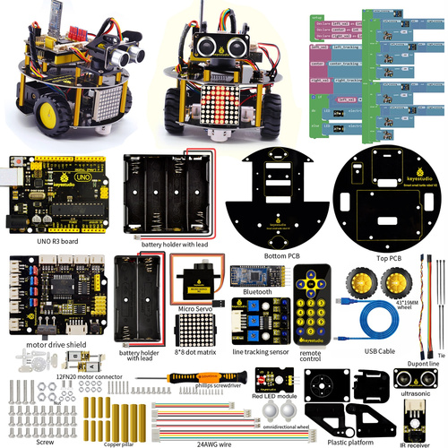 Keyestudio Smart Little Turtle Robot V3.0 for Arduino Robot STEM/Support IOS & Android APP Control