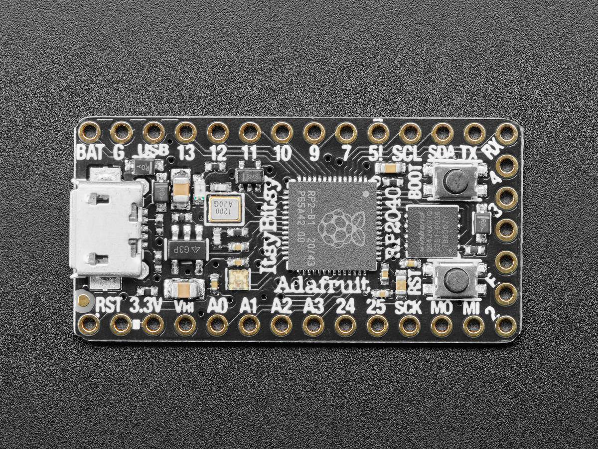 Adafruit ItsyBitsy RP2040 Microcontroller Board Micro USB CircuitPython 4888
