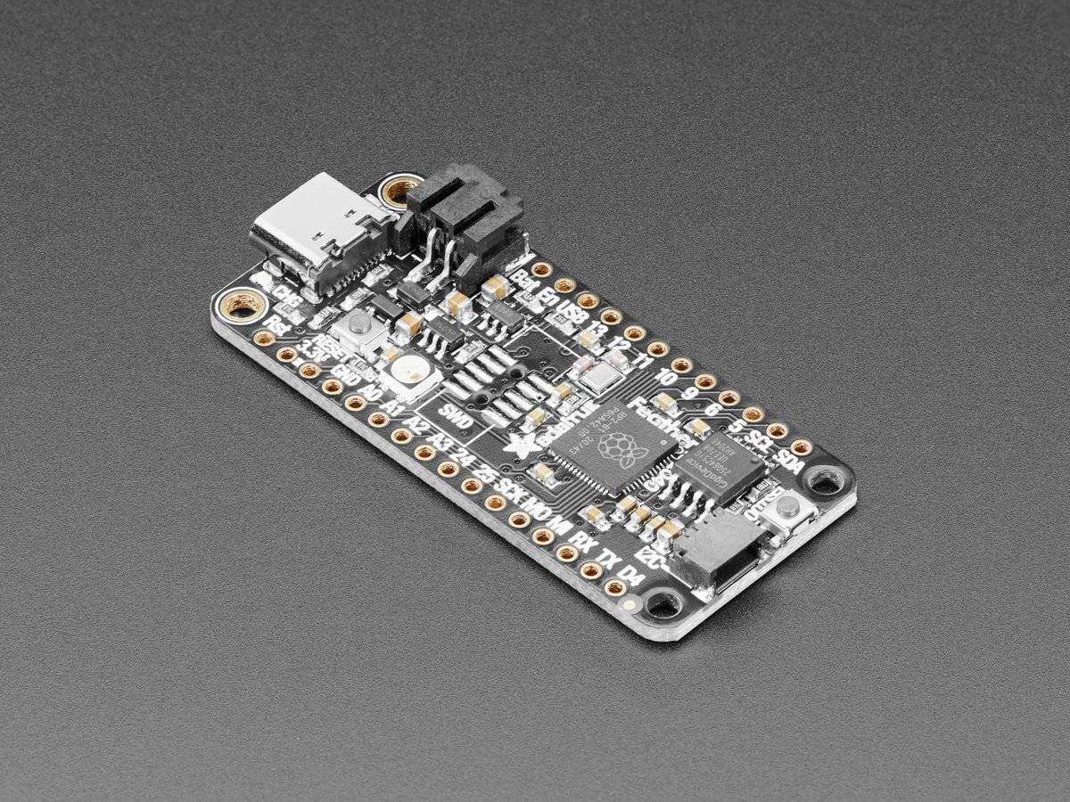 Adafruit Feather RP2040, Dual ARM Cortex-M0+ 133MHz up to 16MB Off-Chip Flash Memory