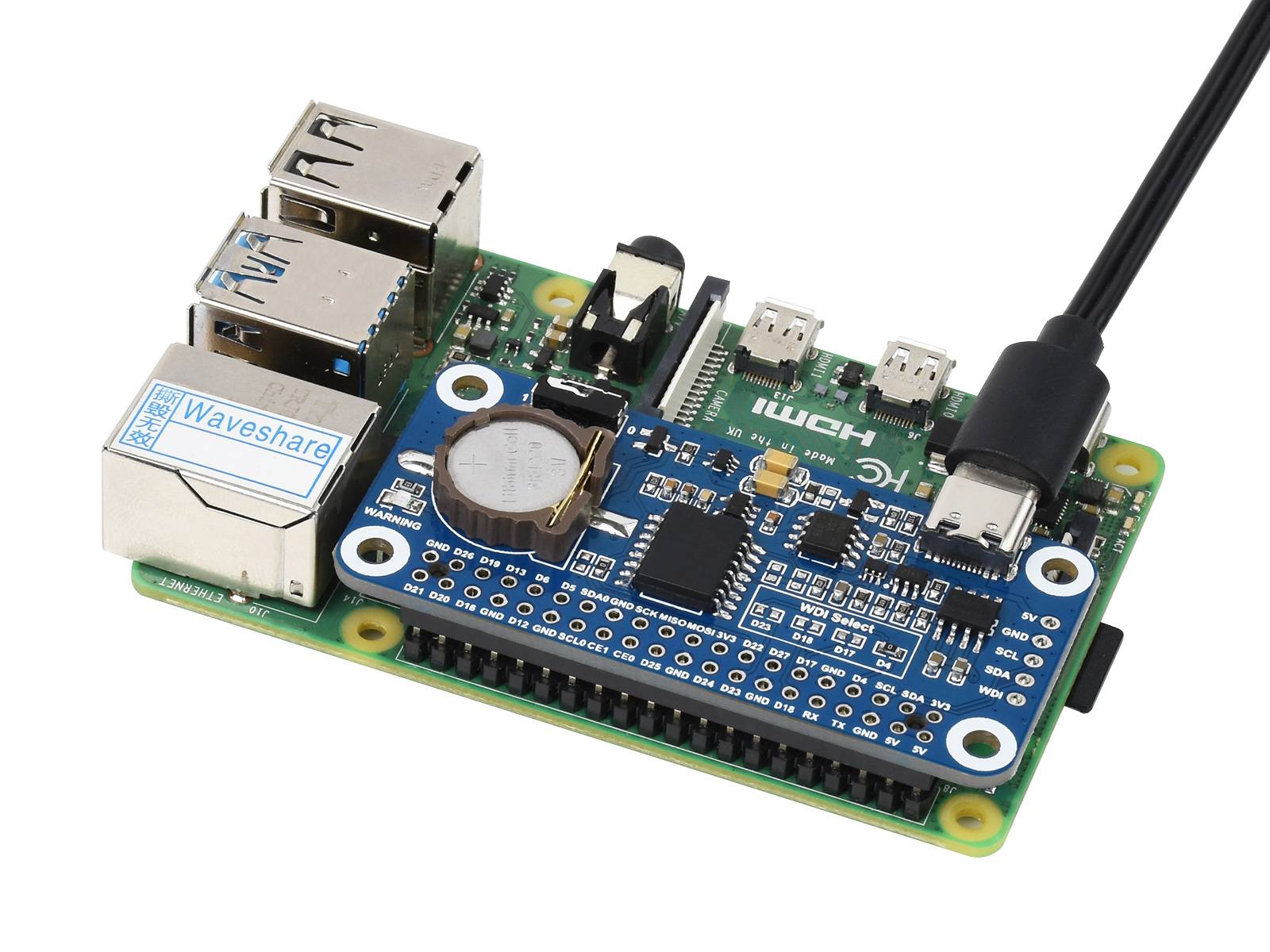 WaveShare RTC WatchDog HAT for Raspberry Pi Auto Reset High Precision