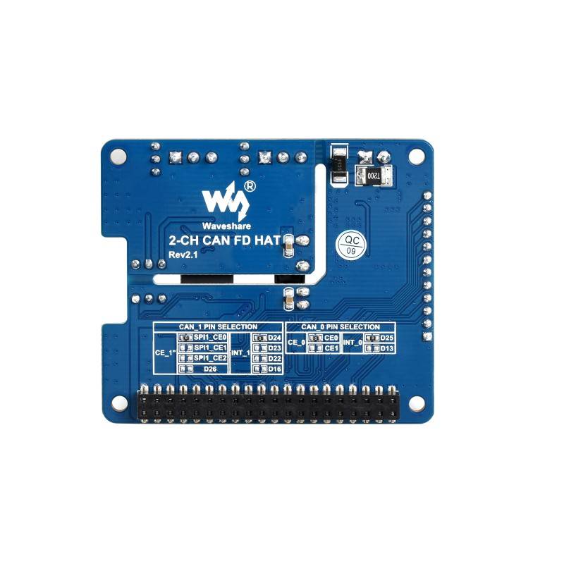WaveShare 2-Channel Isolated CAN FD Expansion HAT for Raspberry Pi, Multi Protections