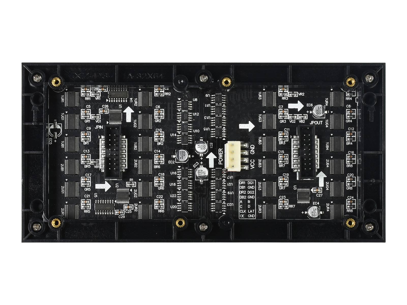 WaveShare RGB Full-Color LED Matrix Panel, 64x32 Pixels, Adjustable Brightness