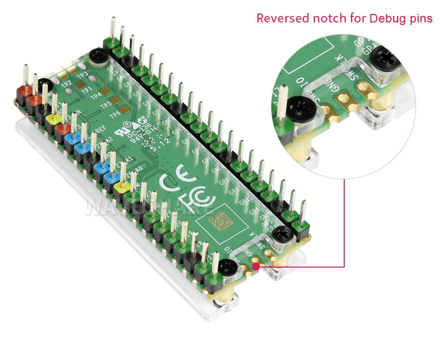 WaveShare Clear Acrylic Protection Case for Raspberry Pi Pico