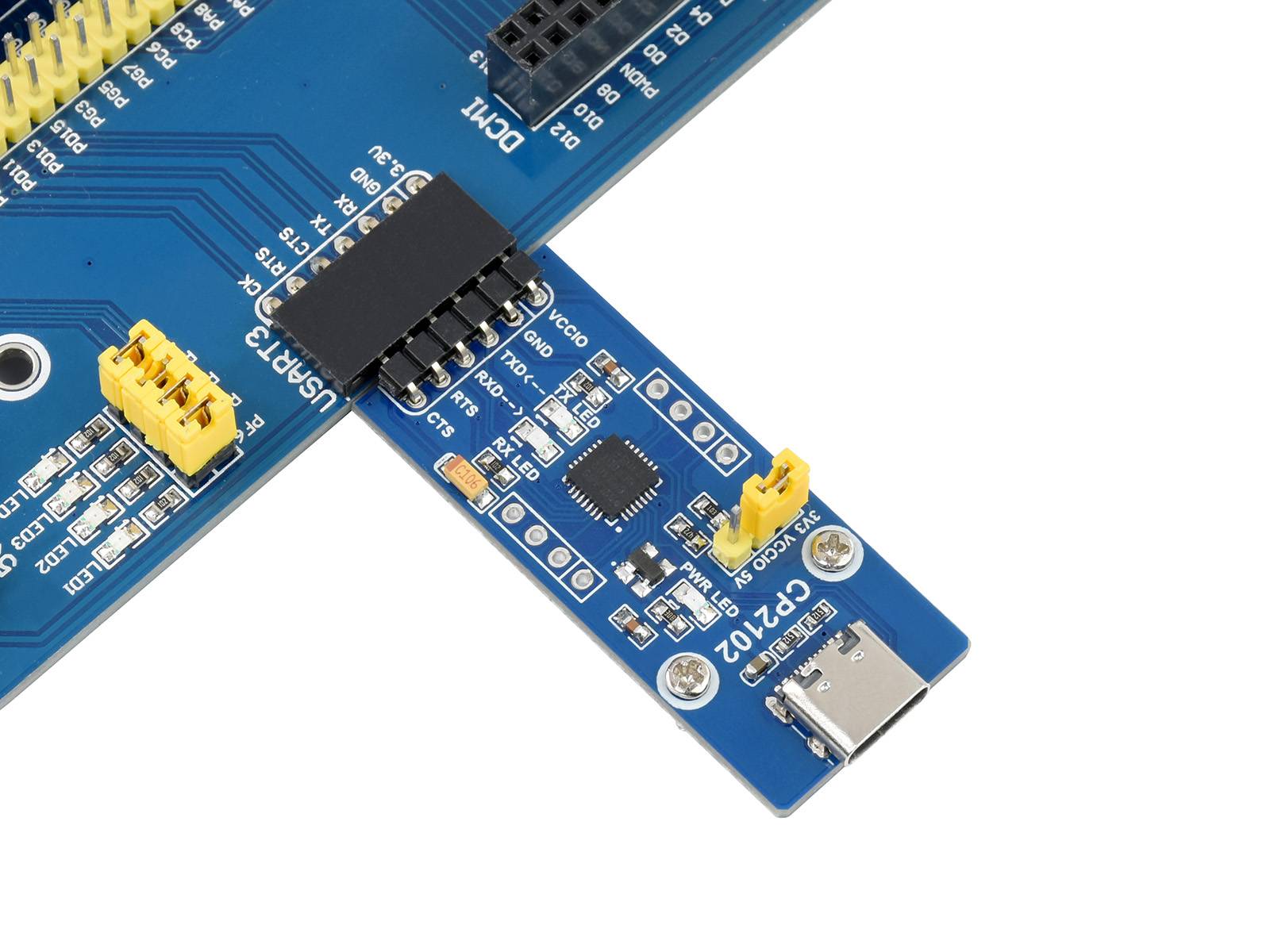 WaveShare CP2102 USB UART Board (Type C), USB To UART (TTL) Communication Module, USB-C Connector