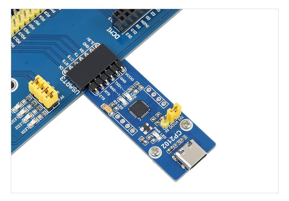 WaveShare CP2102 USB UART Board (Type C), USB To UART (TTL) Communication Module, USB-C Connector