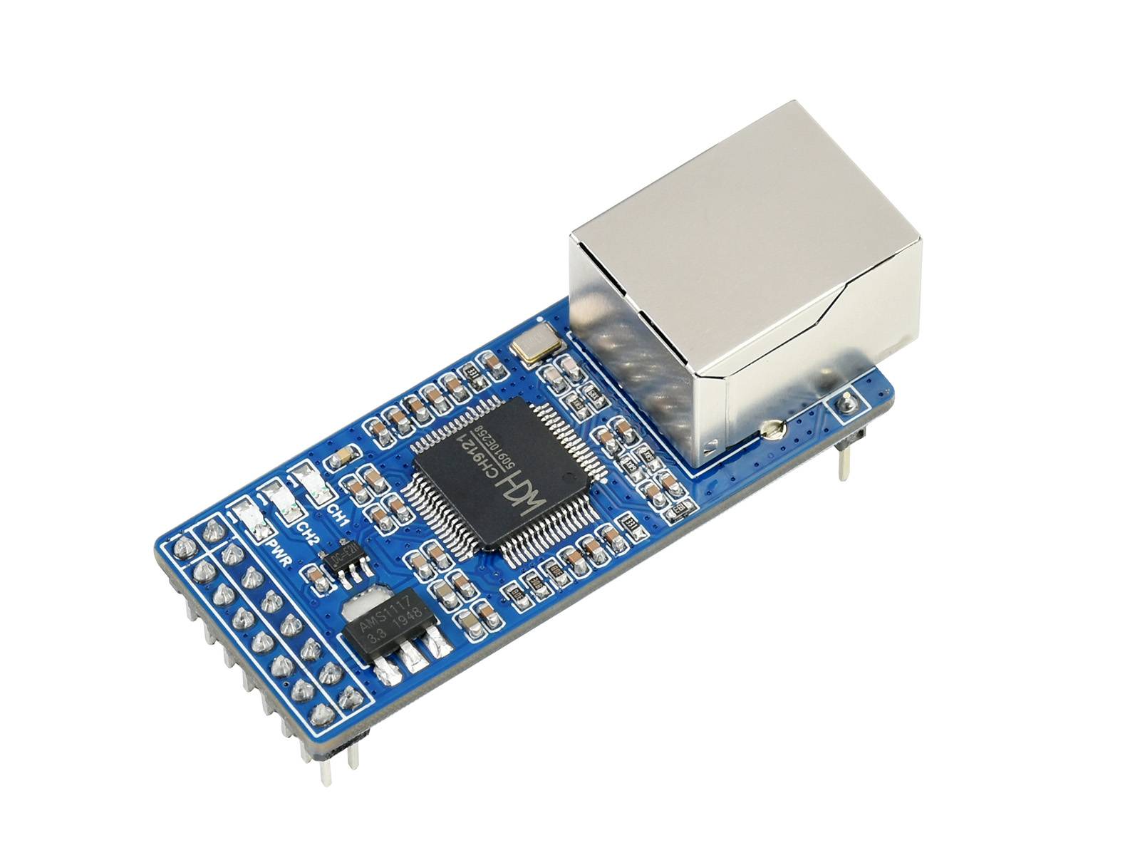 WaveShare 2-CH UART To Ethernet Converter, Serial Port Transparent Transmission Module