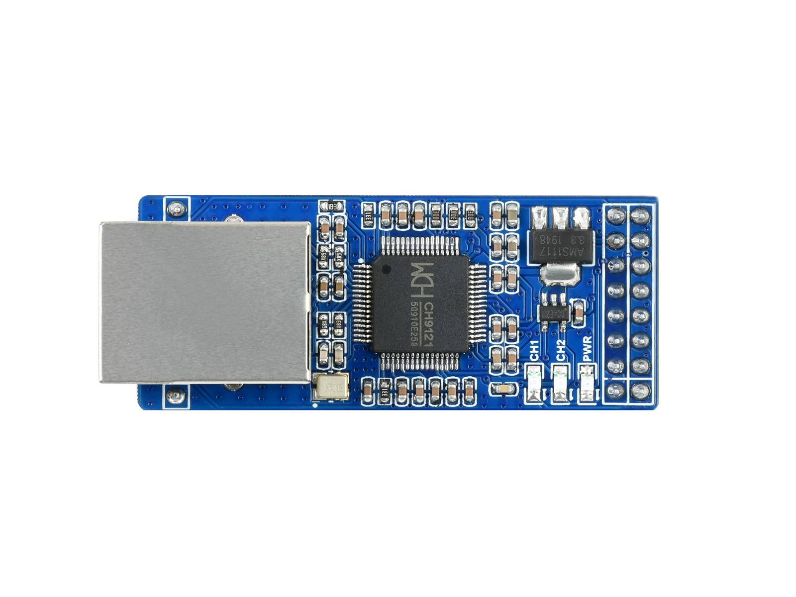 WaveShare 2-CH UART To Ethernet Converter, Serial Port Transparent Transmission Module