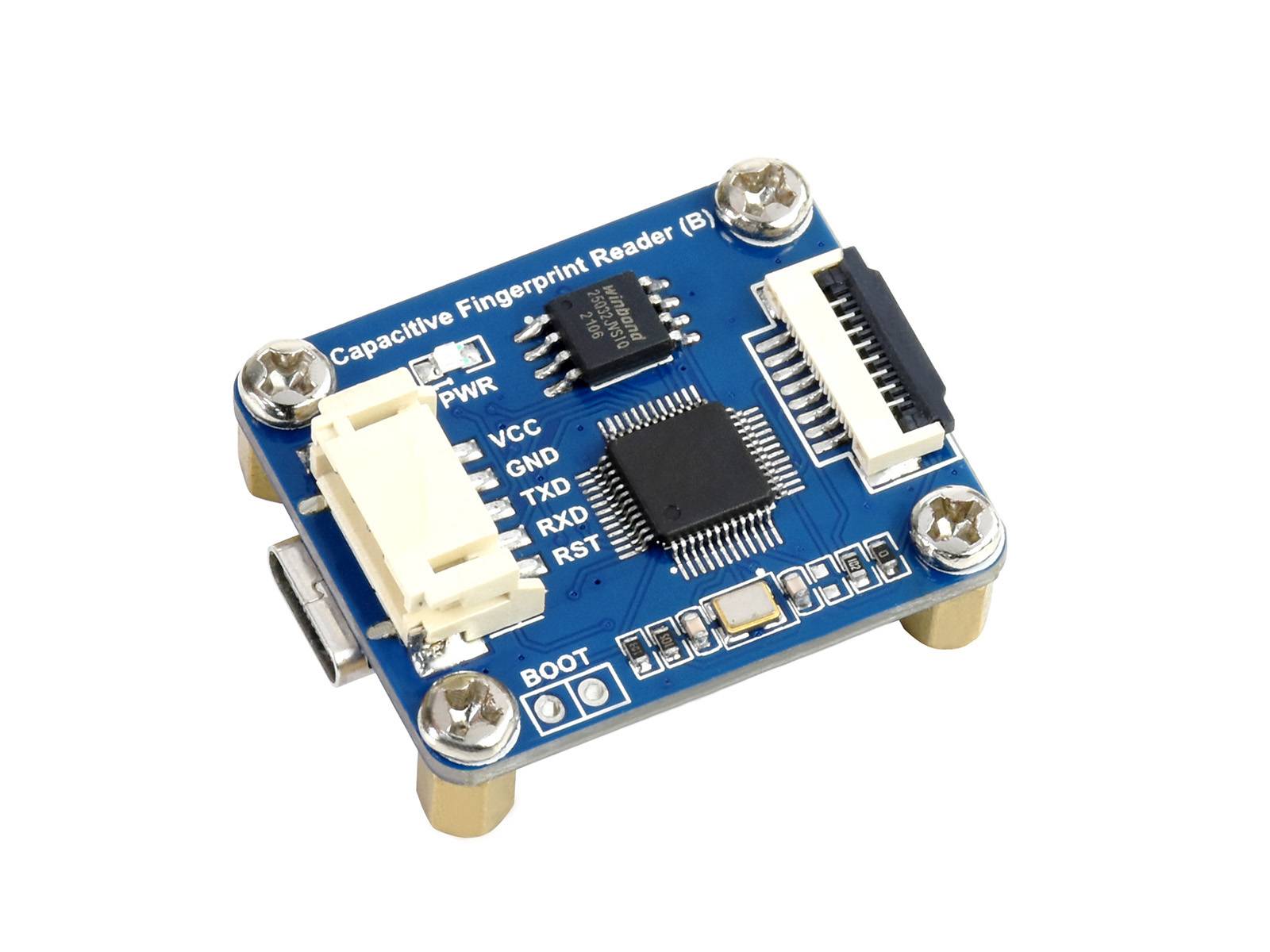 WaveShare High precision Capacitive Fingerprint Reader (B), UART/USB dual ports