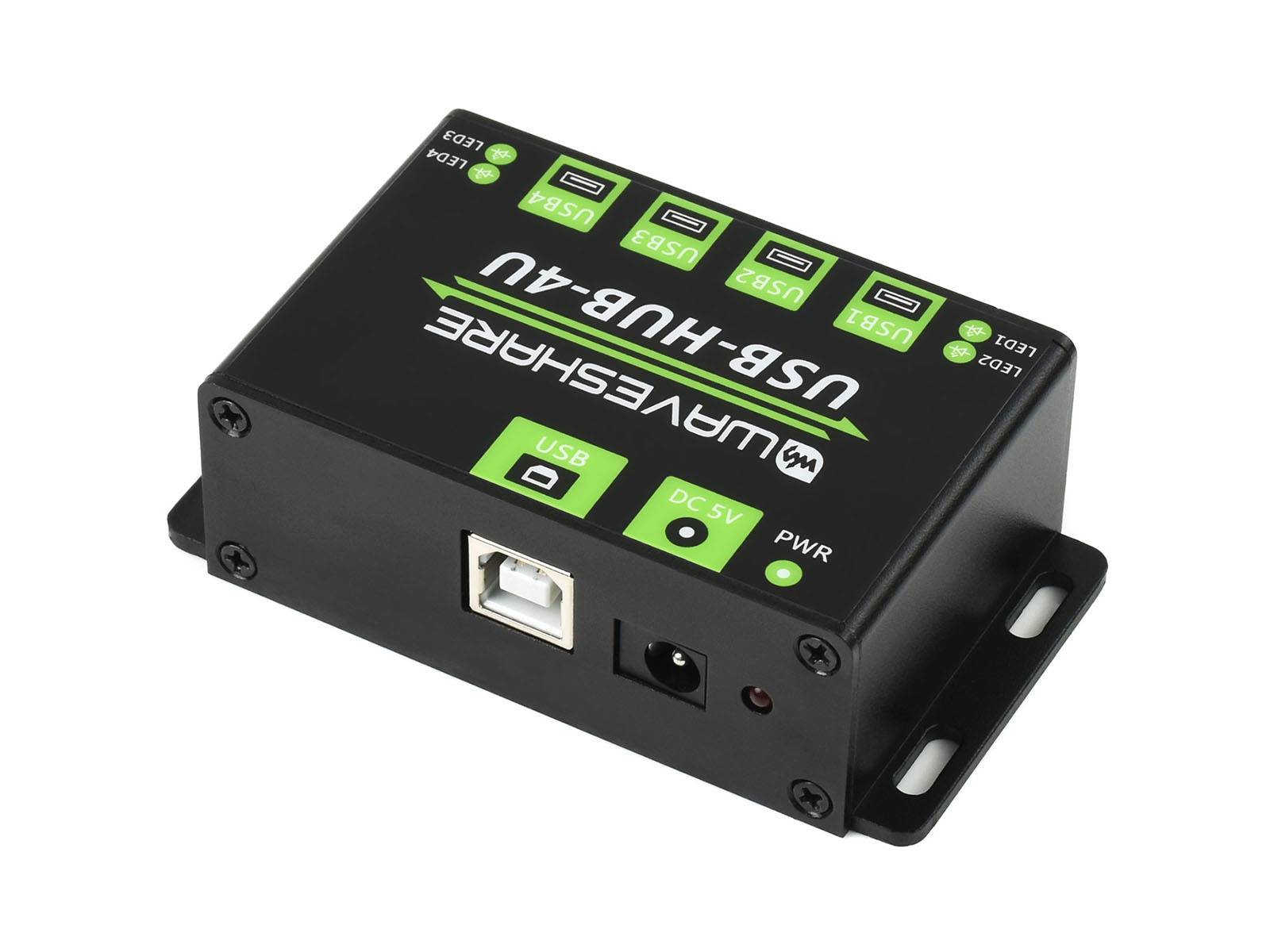 WaveShare Industrial Grade USB HUB, Extending 4x USB 2.0 Ports