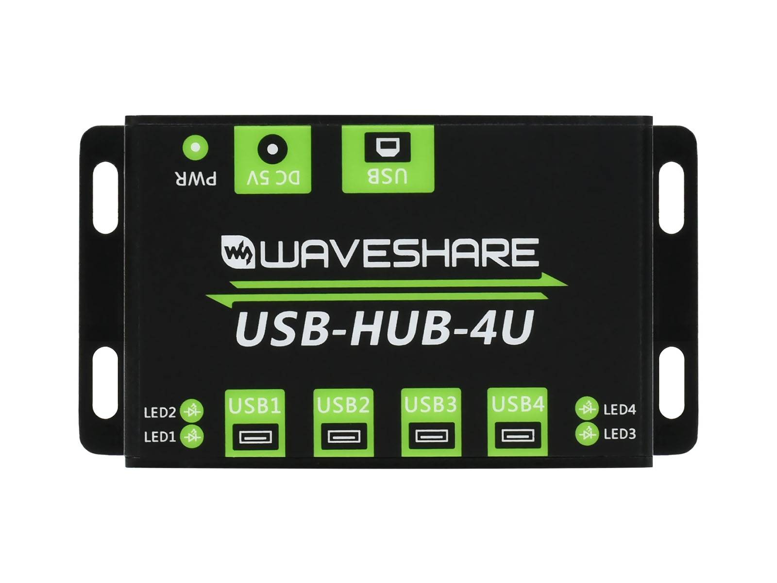 WaveShare Industrial Grade USB HUB, Extending 4x USB 2.0 Ports