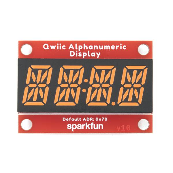 SparkFun Qwiic Alphanumeric Display Pink 14 Segment I2C QWIIC