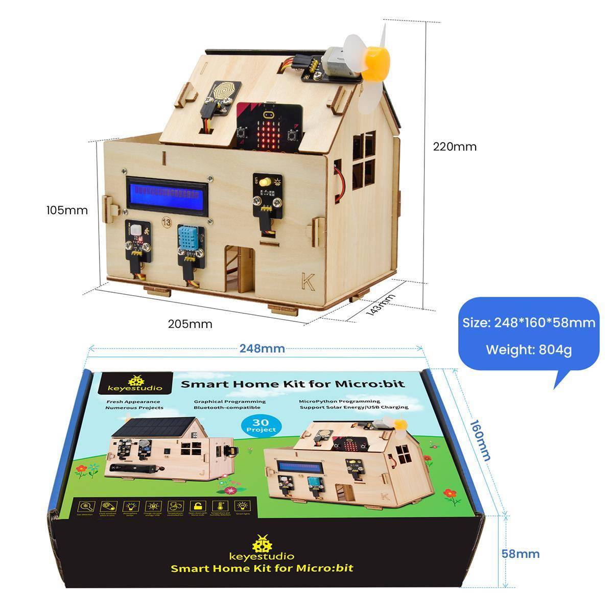 Keyestudio Smart Home Kit with micro:bit Board KS4027