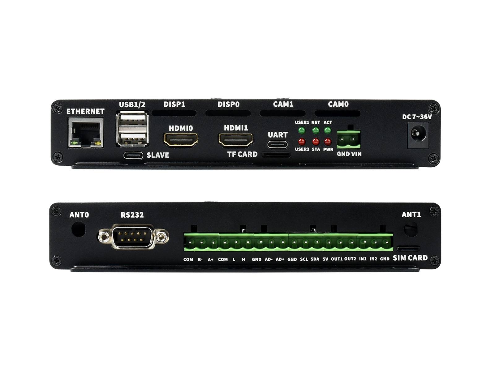 WaveShare Industrial IoT Mini-Computer Based on Raspberry Pi Compute Module 4 (NOT Included), PoE, 5G/4G