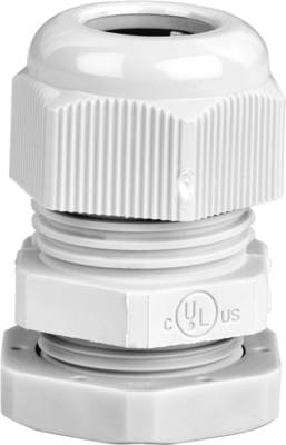 Kabelverschraubung PG-16 PA6, inkl. -- Gegenmutter grau RAL7035 Glasfaserverkabelung Glasfaser +