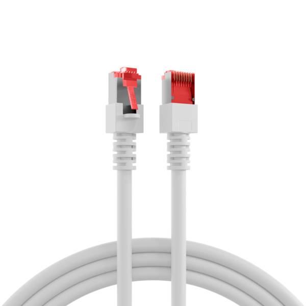 RJ45 Patchkabel Cat.6 S/FTP LSZH -- weiß 1m Kupferverkabelung