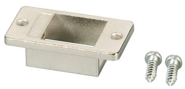 Keystone Einbaurahmen 1-Port -- Zinkdruckguss, metallfarben Kupferverkabelung Netzwerkdose Tragring