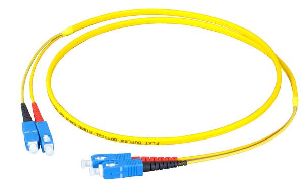 Duplex Patchkabel Flat-Twin SC-SC OS2 G652D -- 40m LSZH 3x5mm gelb Glasfaserverkabelung Glasfaser