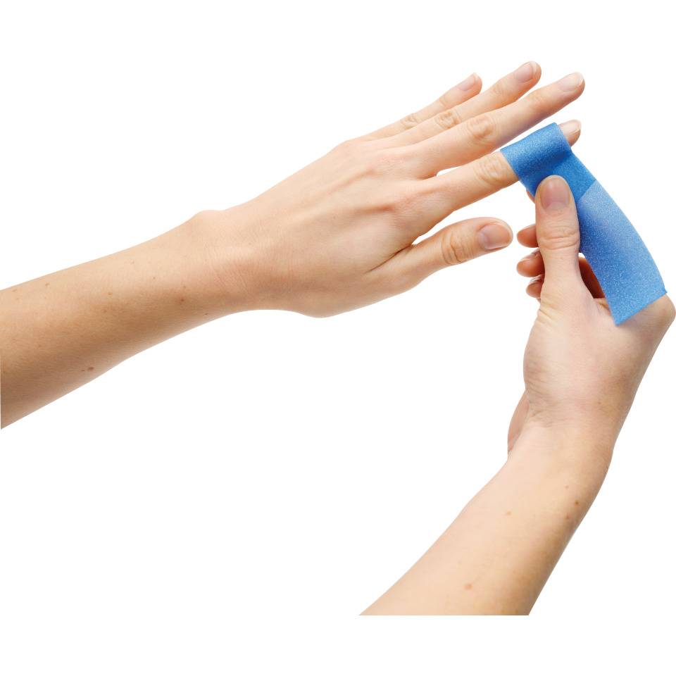CEDERROTH Soft Foam Bandage Finger/Zeh,blau,Polyurethanschaum,selbstklebend,3cm,4,5m