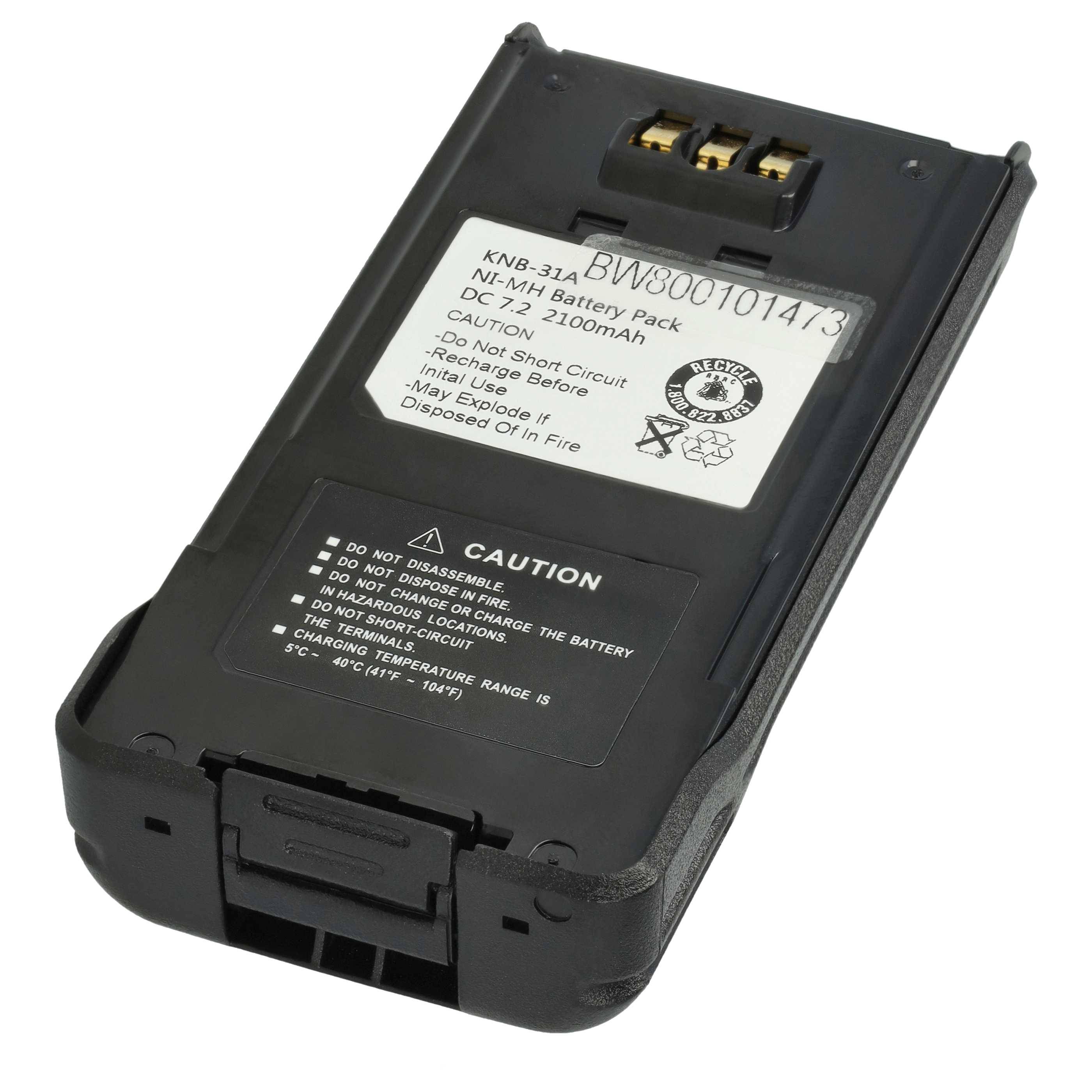Ein schwarzes Ni-MH-Akkupack mit der Bezeichnung „KNB-31A