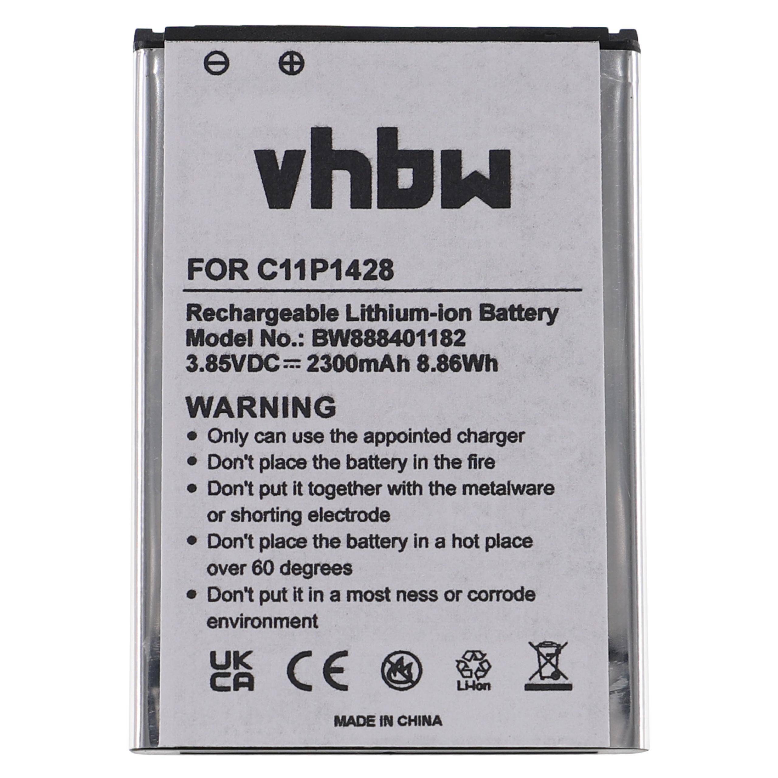 vhbw Akku kompatibel mit Asus ZenFone 2 Laser (ZE500KG), 2 Laser (ZE500KL), ZB551KL Handy Smartphone Telefon (2300mAh, 3,85V, Li-Ion)