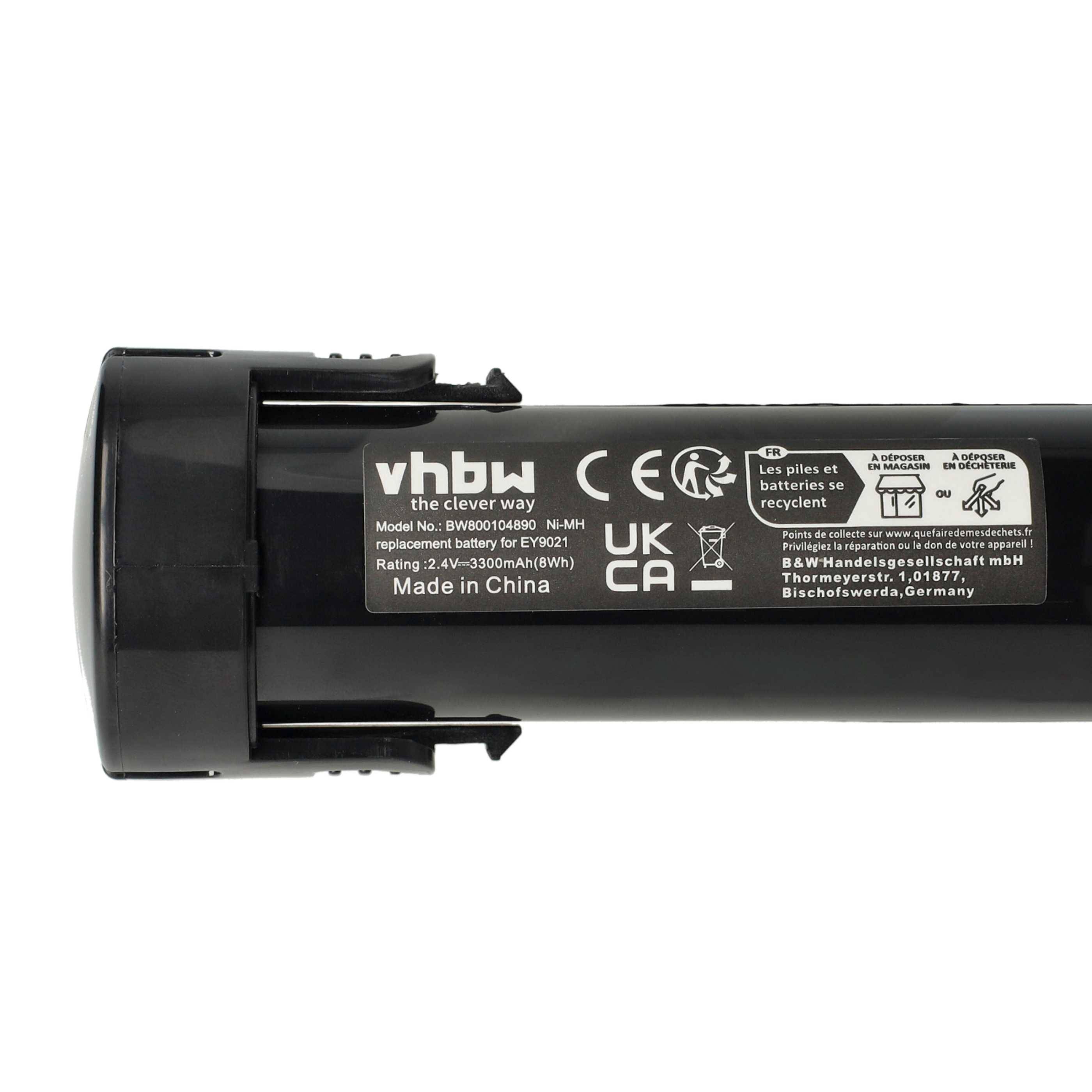 vhbw 3x Akku kompatibel mit ESCO 2,4 V Werkzeug (3300 mAh, NiMH, 2,4 V)