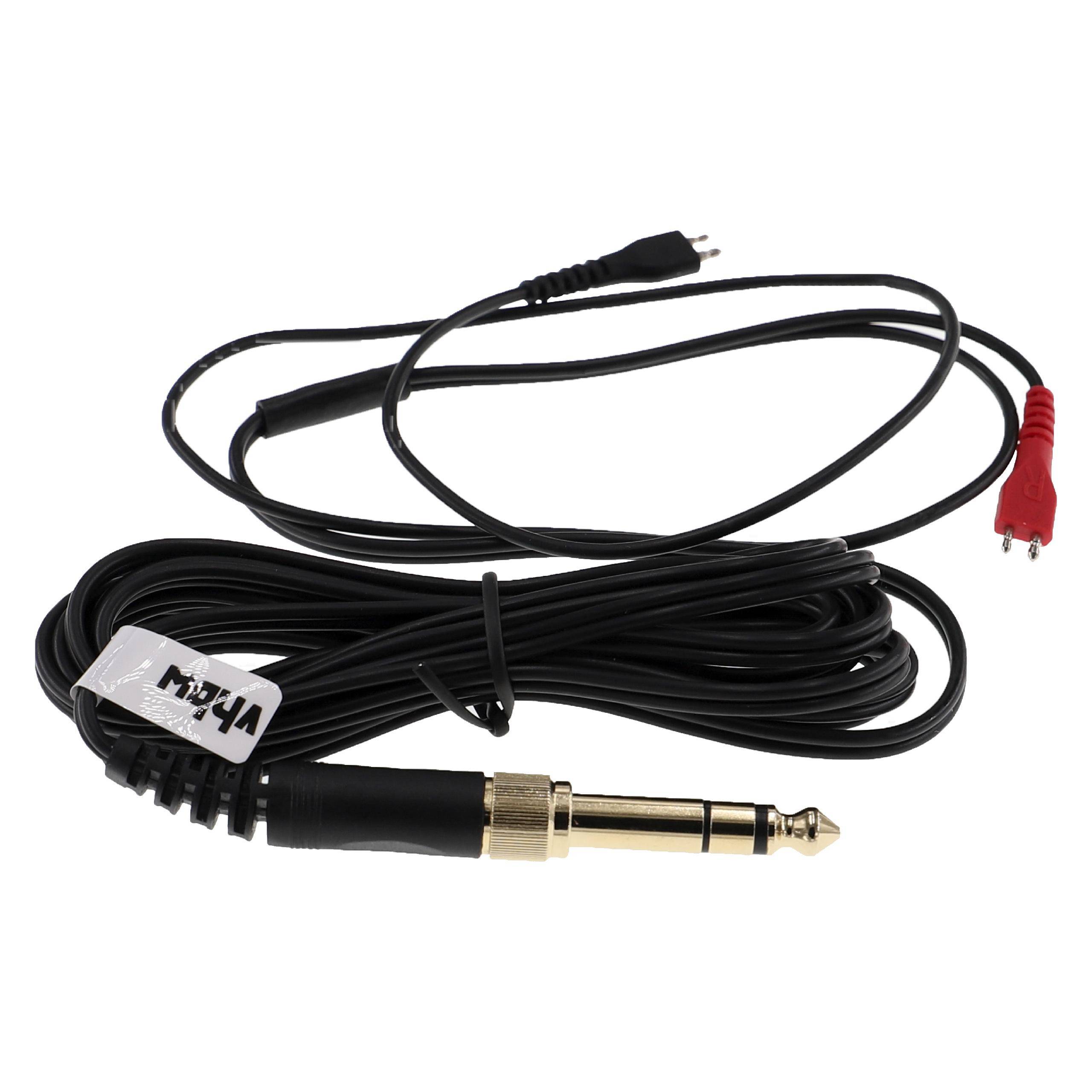 vhbw Audio AUX Kabel kompatibel mit Sennheiser HD 560, HD 560 II, HD 540 II Kopfhörer - Audiokabel 3,5 mm Klinkenstecker auf 6,3 mm, 11,2 cm Schwarz