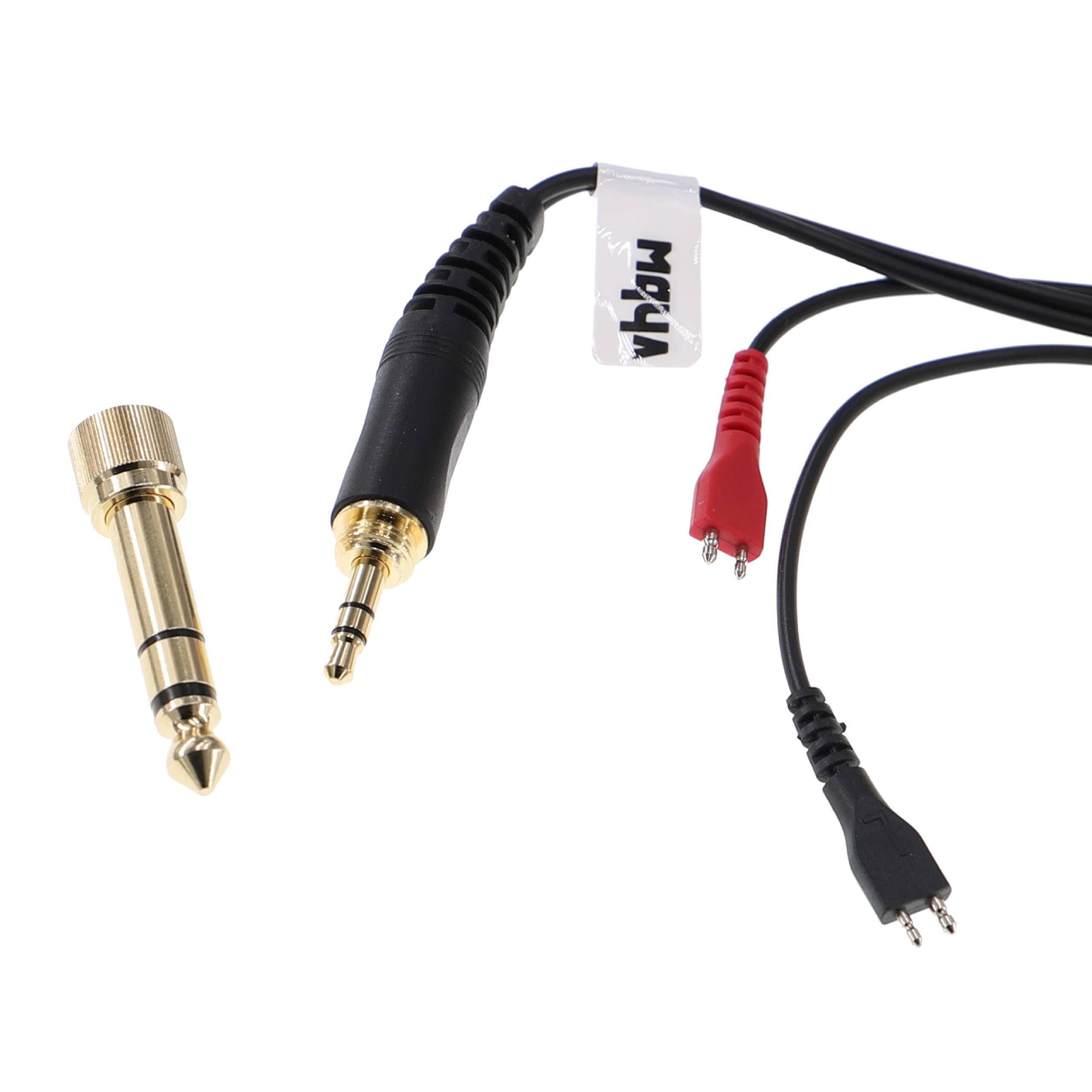 vhbw Audio AUX Kabel kompatibel mit Sennheiser HD 560, HD 560 II, HD 540 II Kopfhörer - Audiokabel 3,5 mm Klinkenstecker auf 6,3 mm, 11,2 cm Schwarz