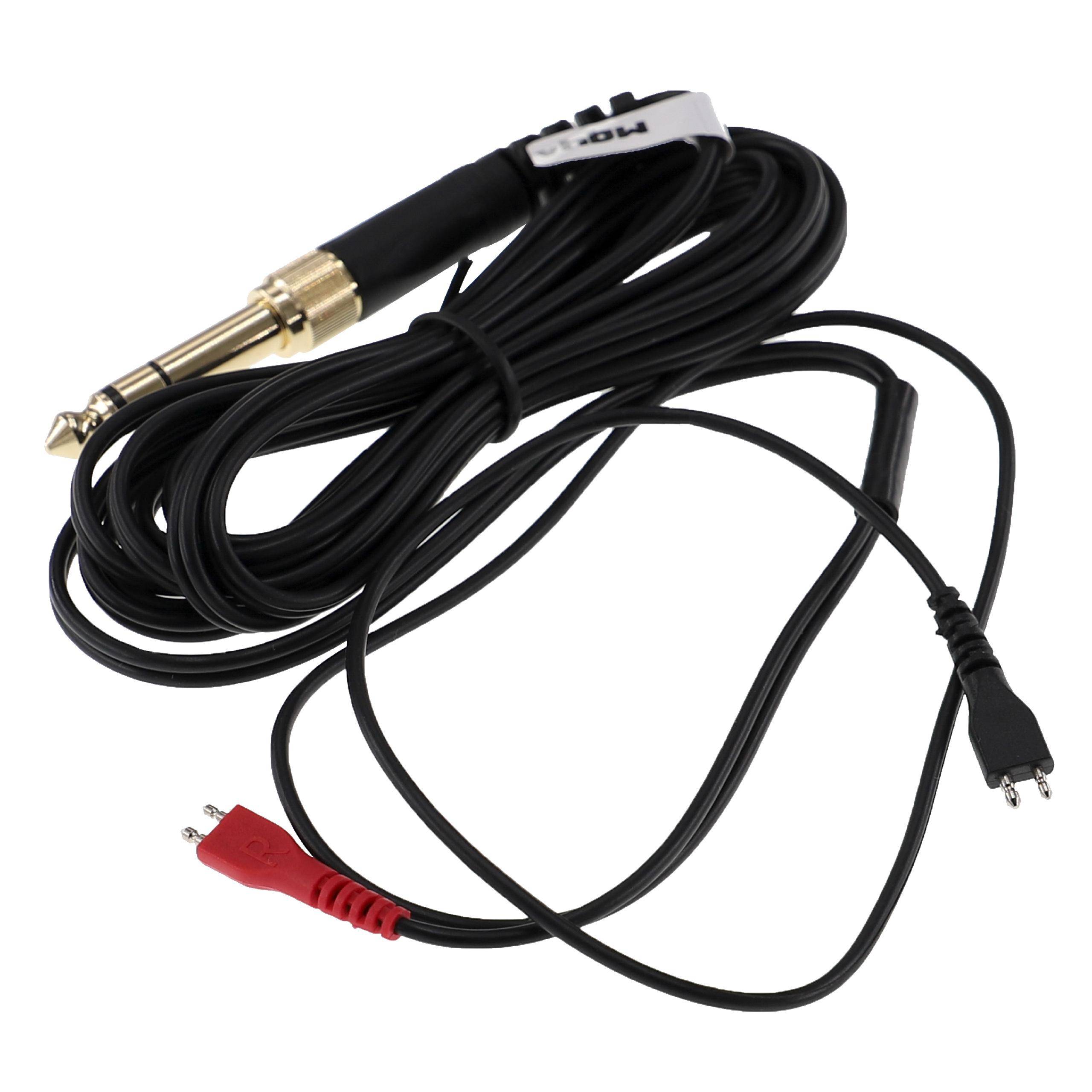 vhbw Audio AUX Kabel kompatibel mit Sennheiser HD 560, HD 560 II, HD 540 II Kopfhörer - Audiokabel 3,5 mm Klinkenstecker auf 6,3 mm, 11,2 cm Schwarz