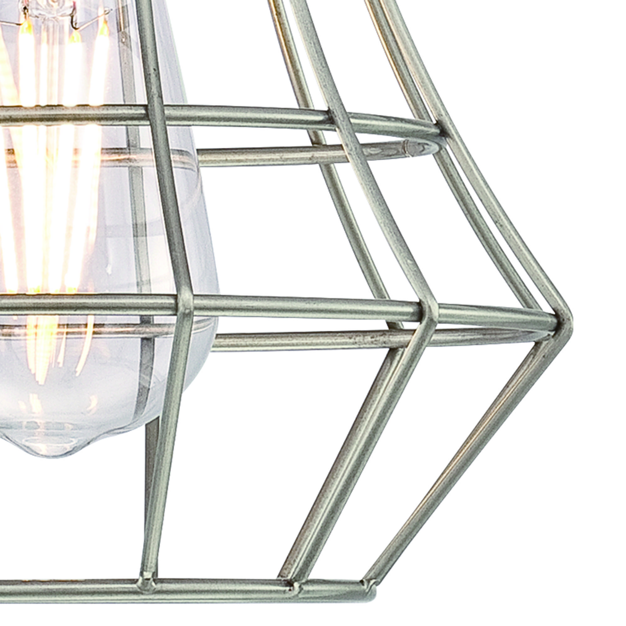 Pendelleuchte Nathan Nickel gebürstet mit 1 Lampe