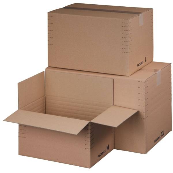 Verpackungskarton 22x33,5x8-19cm VE=10 Stück braun
