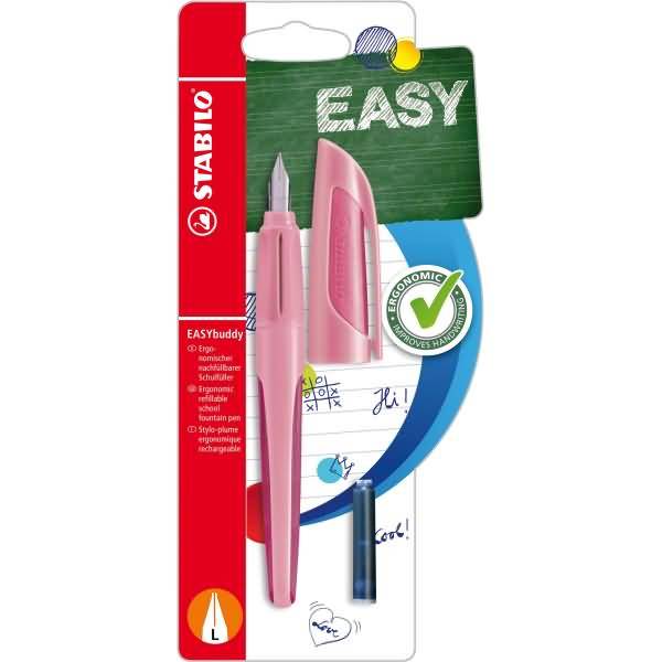 Schulfüller Easybuddy Pastel L rosiges Rouge Blisterkarte