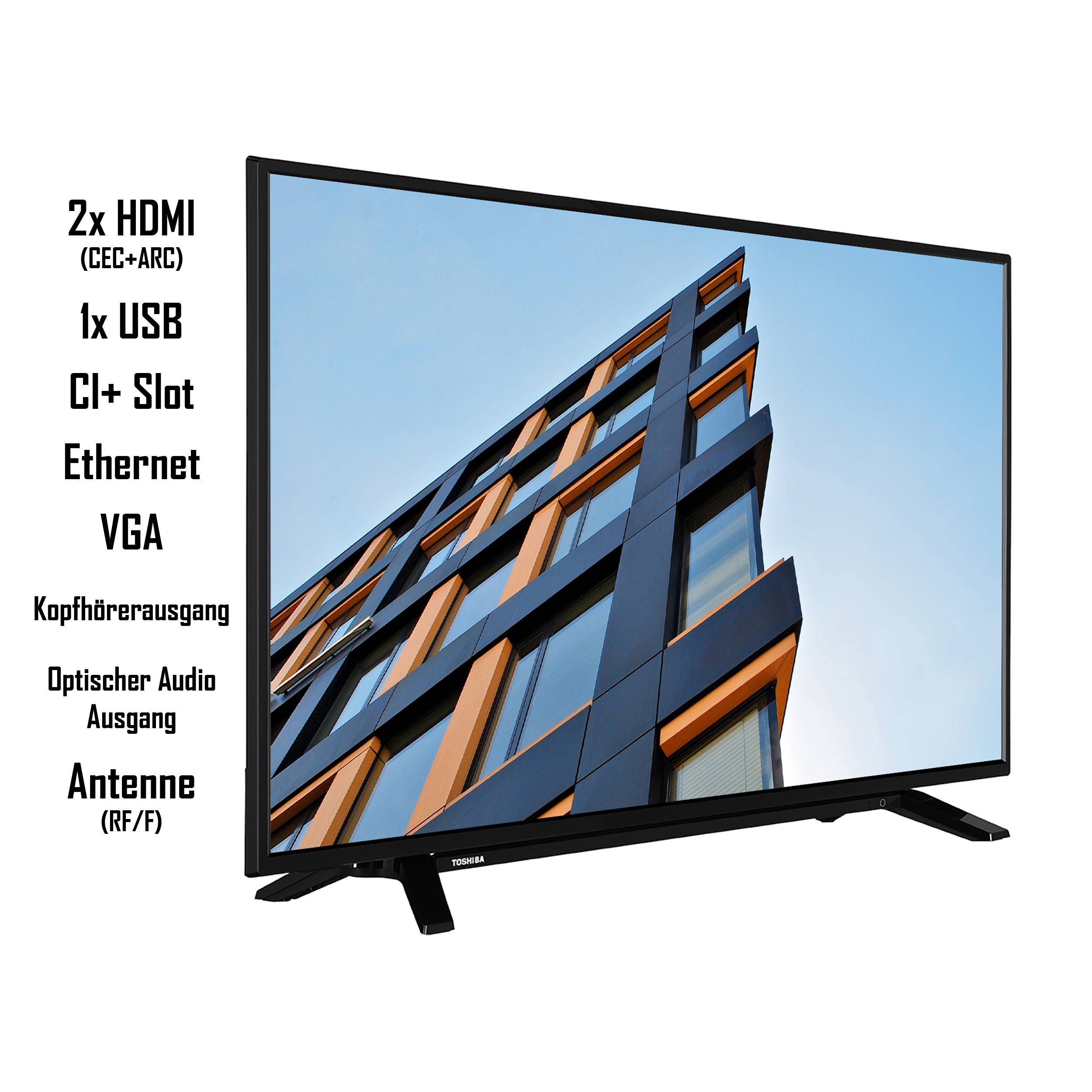 Toshiba 42L2163DAY 42 Zoll Fernseher / Smart TV (Full HD, HDR, Triple-Tuner) - 6 Monate HD+