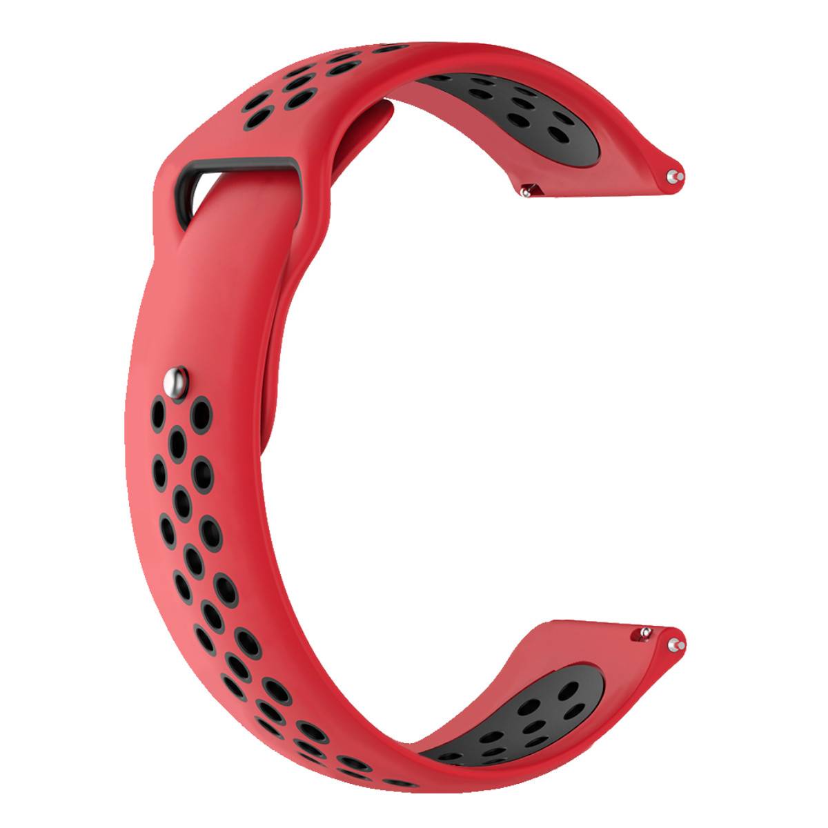 Für Amazfit GTR 3 / GTR 3 Pro Hochwertiges Kunststoff / Silikon Uhr Watch Smart Sport Armband Rot / Schwarz